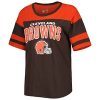 Women's G-III 4Her by Carl Banks Brown/Orange Cleveland Browns Play the Ball T-Shirt