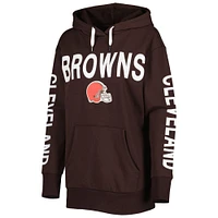 Sweat à capuche Extra Point G-III 4Her by Carl Banks marron pour femme des Cleveland Browns