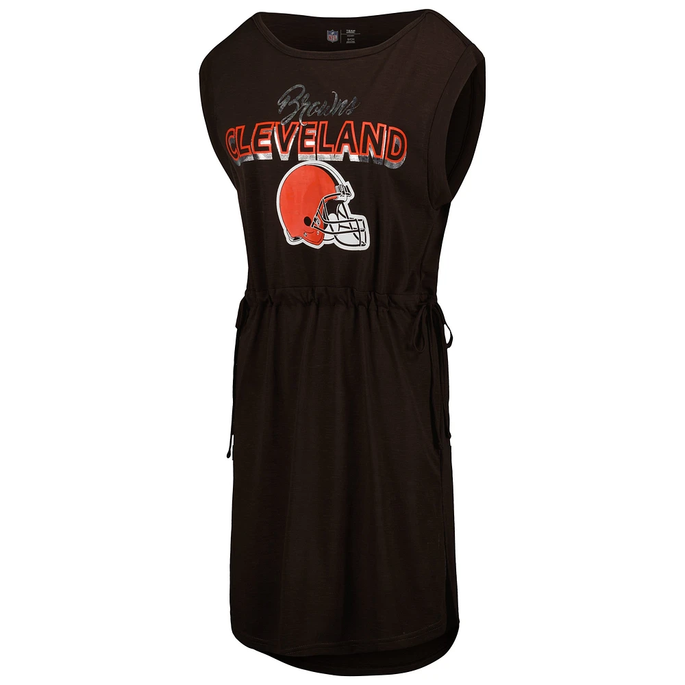 G-III 4Her pour femme par Carl Banks Brown Cleveland Browns G.O.A.T. Couverture de maillot bain