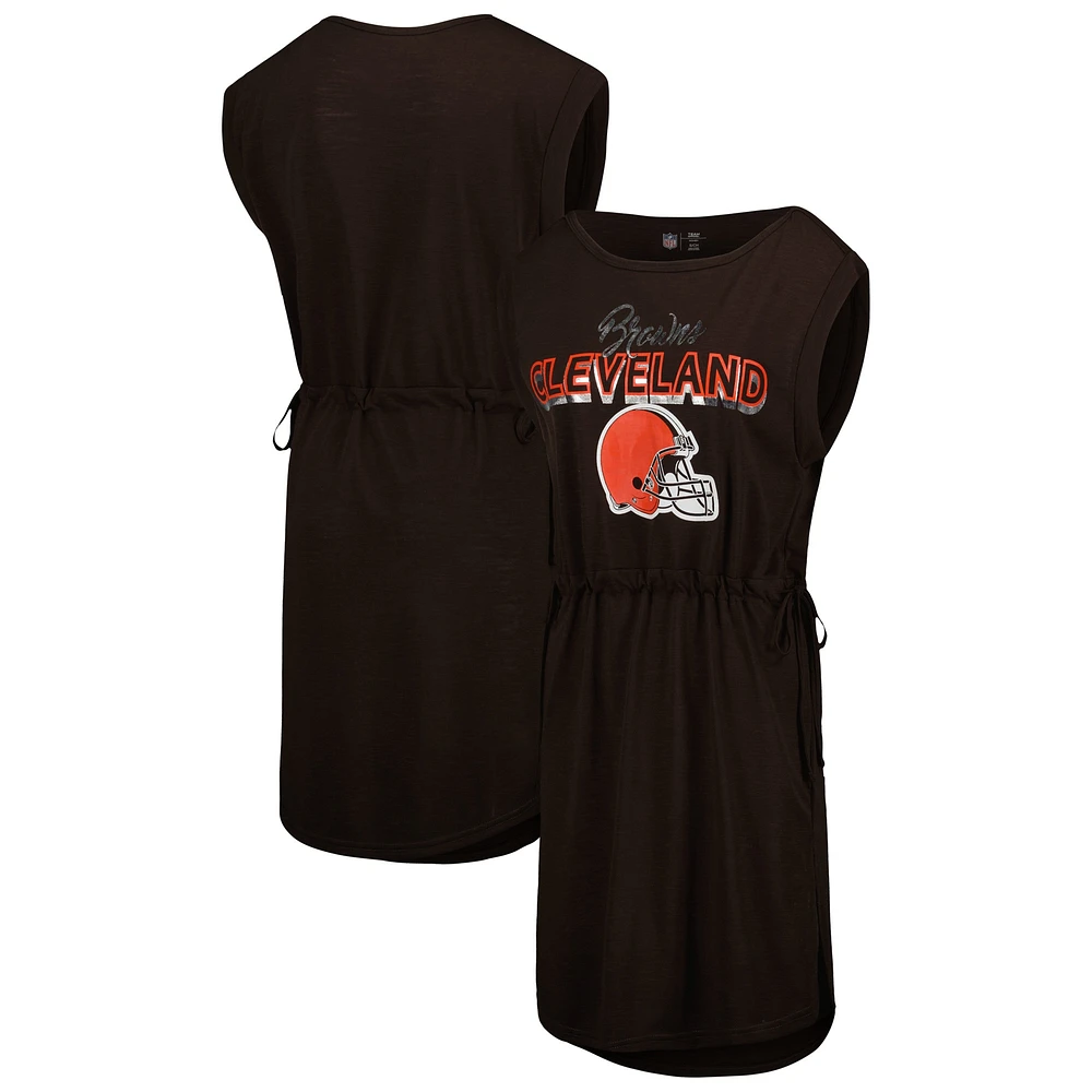 G-III 4Her pour femme par Carl Banks Brown Cleveland Browns G.O.A.T. Couverture de maillot bain