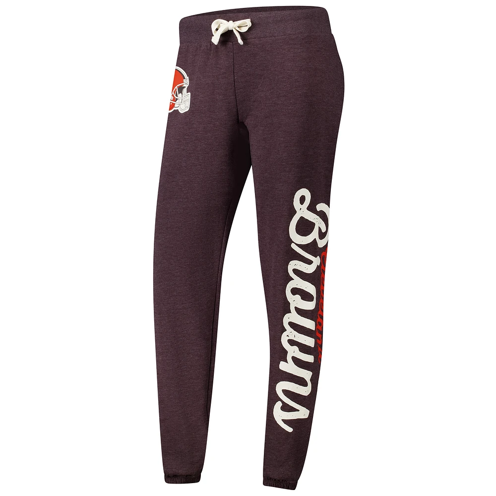 Women's G-III 4Her by Carl Banks Brown Cleveland Browns Scrimmage Fleece Pants