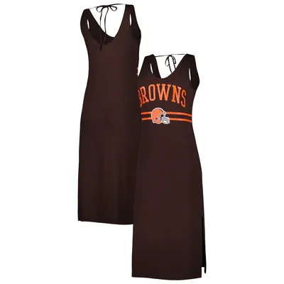 Cleveland Browns G-III 4Her by Carl Banks Women's Training V-Neck Maxi Dress - Brown