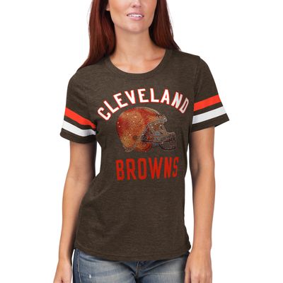 Cleveland Browns G-III 4Her by Carl Banks Women's Post Season V-Neck T-Shirt  - Brown