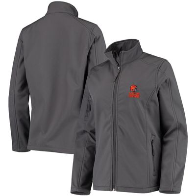 Women's Gray Cleveland Browns Full-Zip Sonoma Softshell Jacket