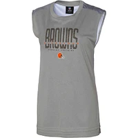 Débardeur sans sueur Cleveland Browns gris pour femme