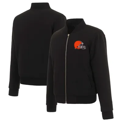 Cleveland Browns JH Design Women's Reversible Fleece Full-Zip Jacket - Black