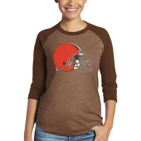 NFL CLEVELAND BROWNS Womens T Shirt By MAJESTIC Large Brown W