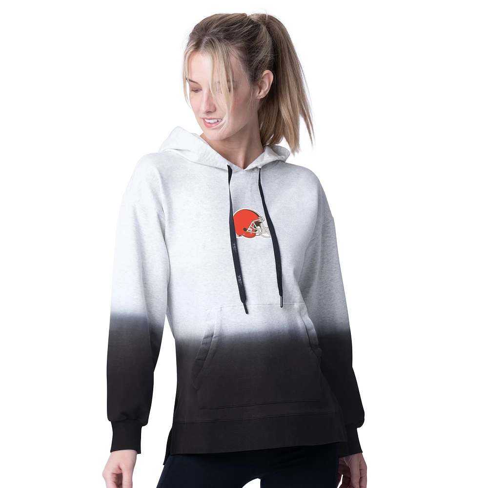 Sweat à capuche Daniela gris Cleveland Browns MSX by Michael Strahan pour femme