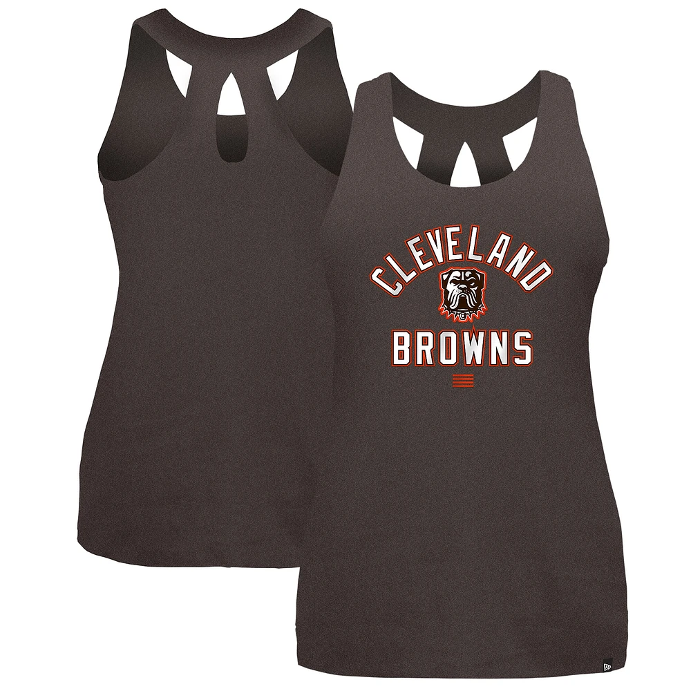 Women's New Era Brown Cleveland Browns 2024 NFL Training Camp Tank Top