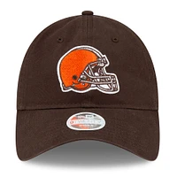 Casquette réglable New Era marron Cleveland Browns Core Classic 9TWENTY pour femme