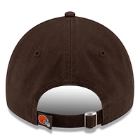 Casquette réglable New Era marron Cleveland Browns Core Classic 9TWENTY pour femme