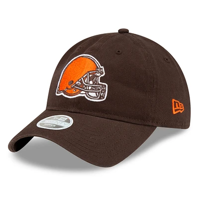 Casquette réglable New Era marron Cleveland Browns Core Classic 9TWENTY pour femme