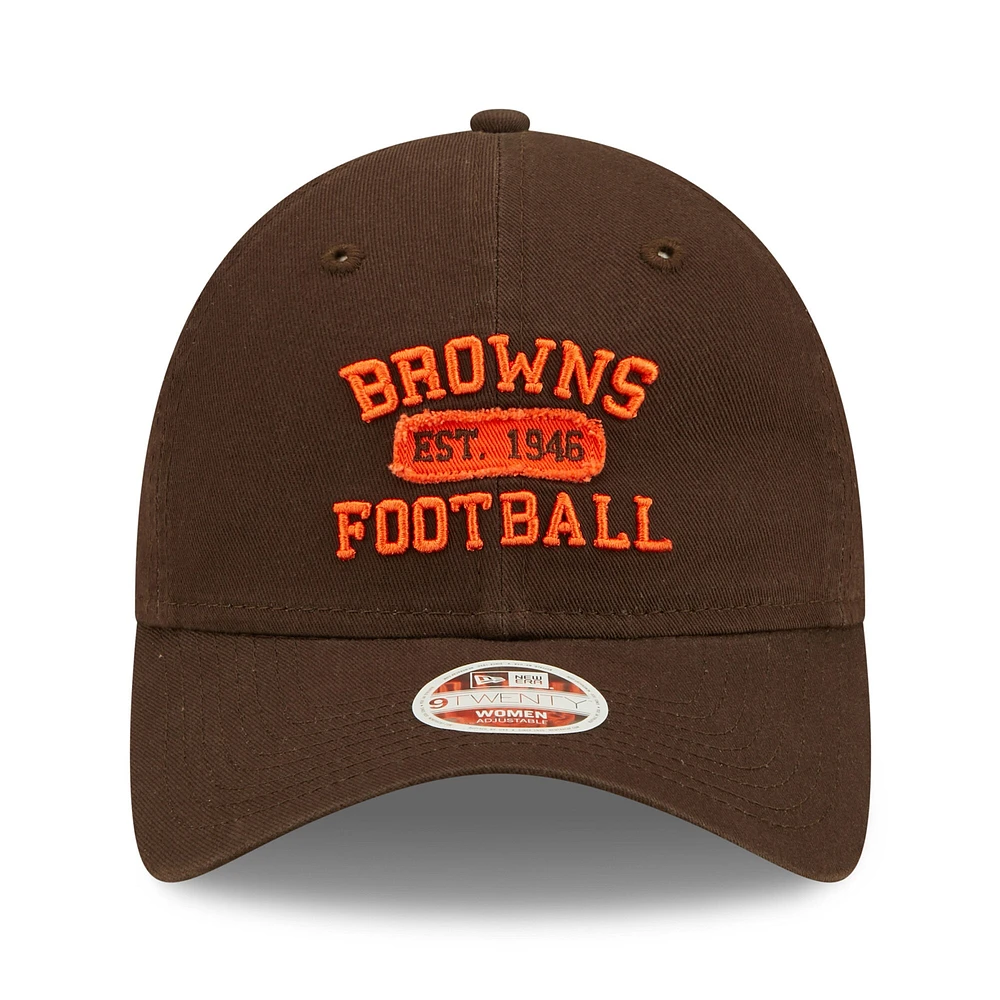 Women's New Era Brown Cleveland Browns Formed 9TWENTY Adjustable Hat