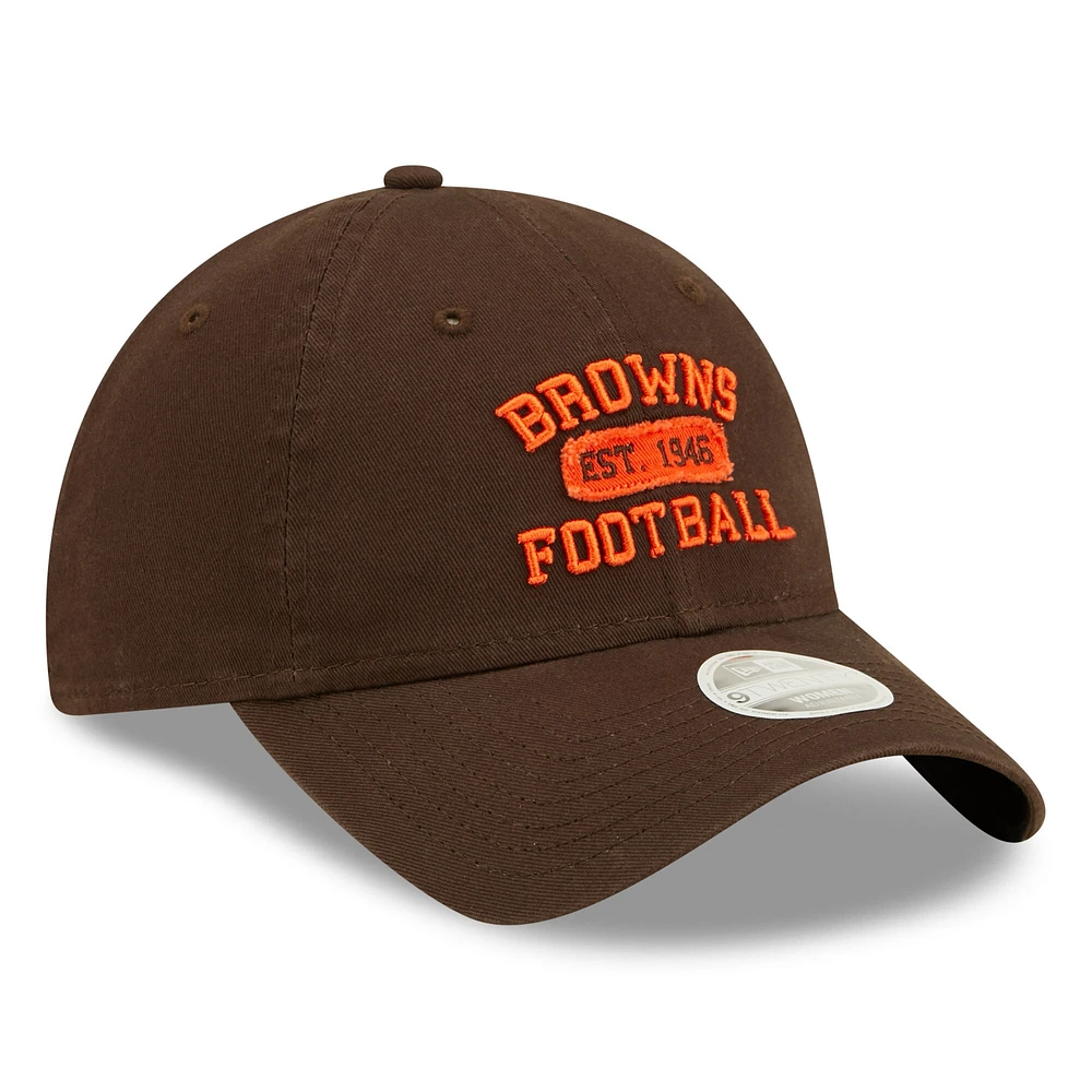 Women's New Era Brown Cleveland Browns Formed 9TWENTY Adjustable Hat