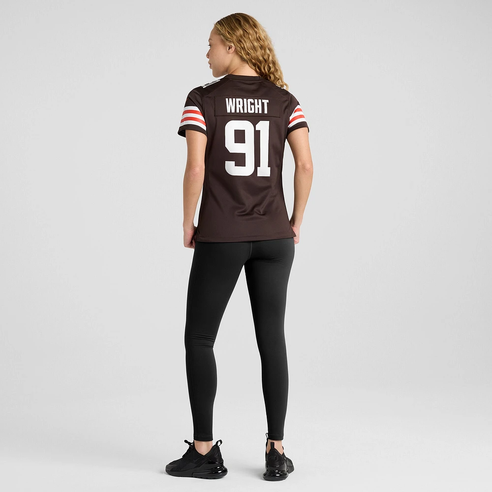 Women's Nike Alex Wright  Brown Cleveland Browns Team Game Jersey