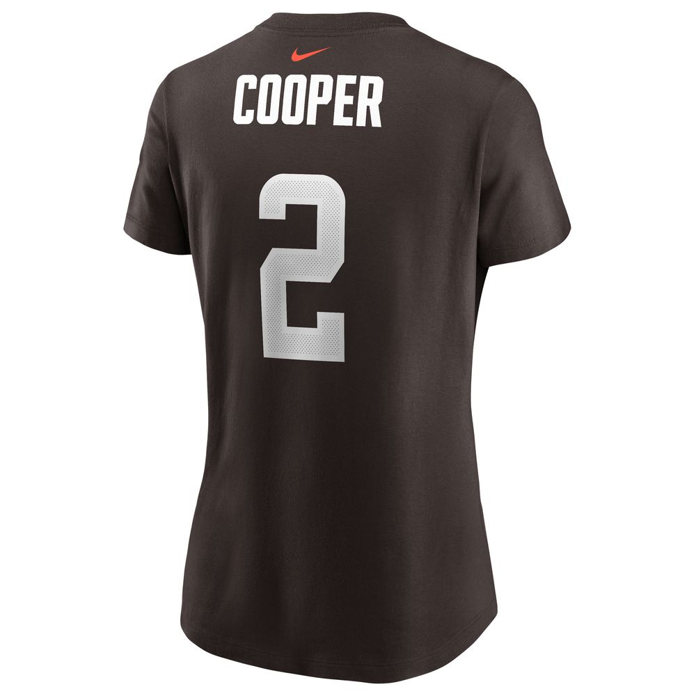 Women's Nike Amari Cooper Brown Cleveland Browns Player Name & Number T-Shirt