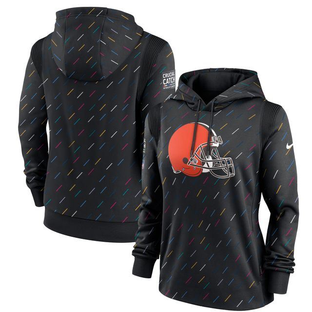 Chandail à capuchon Therma pour femmes, Nike, Anthracite, Cleveland Browns 2021 NFL Crucial Catch