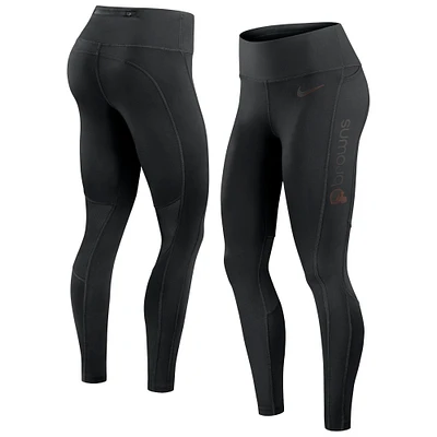 Women's Nike Black Cleveland Browns Edge Wordmark Performance Leggings