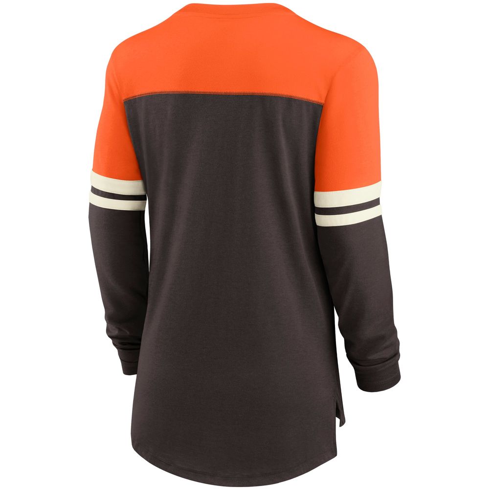 Lids Cleveland Browns Nike Throwback Raglan Long Sleeve T-Shirt