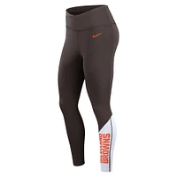 Legging Nike Cleveland Browns 7/8 Performance pour Femme - Marron/Blanc