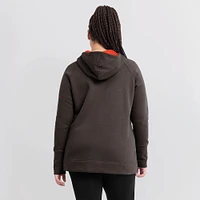 Sweat à capuche et zip intégral asymétrique Nike Cleveland Browns pour femme, marron