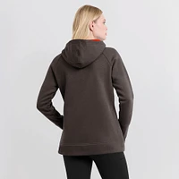 Women's Nike  Brown Cleveland Browns Asymmetrical Raglan Full-Zip Hoodie