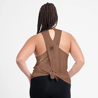 Women's Nike Brown Cleveland Browns Glory Crisscross Performance Tank Top