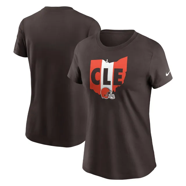 Nike Women's Dri-Fit Retro Script (NFL Cleveland Browns) Long-Sleeve T-Shirt, Size: Xs | NKNX10HQV1D-IML