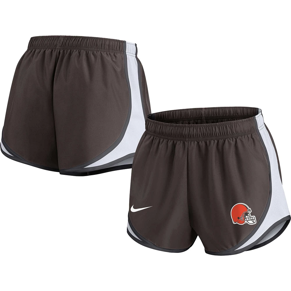 Short Nike Cleveland Browns Tempo pour femme, marron