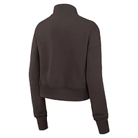 Women's Nike Brown Cleveland Browns Rewind Phoenix Half-Zip Sweatshirt