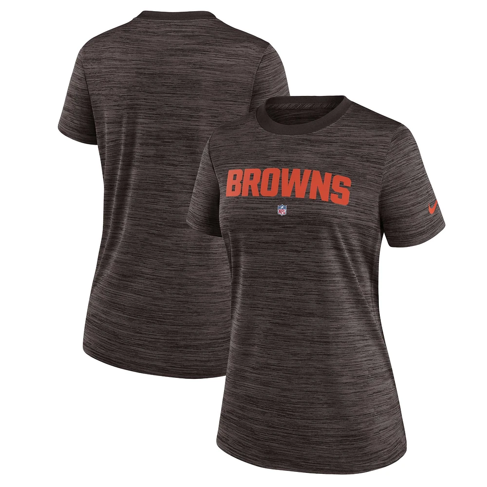 FBC BROWNS BROWN SU23 NFL FEMME NIKE SIDELINE TEAM SS TEE TEELADC