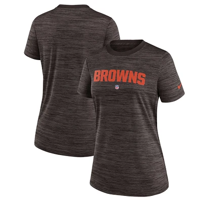 Women's Nike  Brown Cleveland Browns Sideline Performance T-Shirt