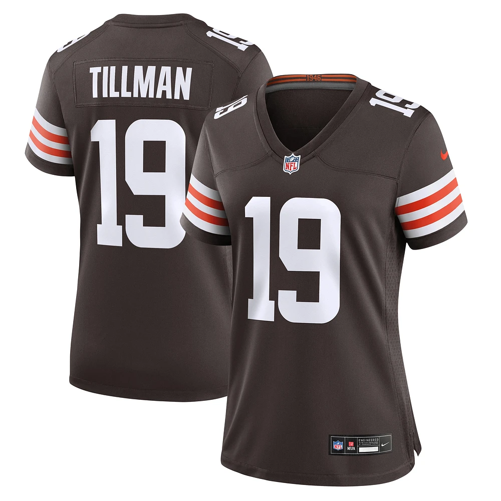 Maillot de match Nike Cedric Tillman Brown des Cleveland Browns pour femme