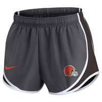 Women's Nike Charcoal Cleveland Browns Logo Performance Tempo Shorts