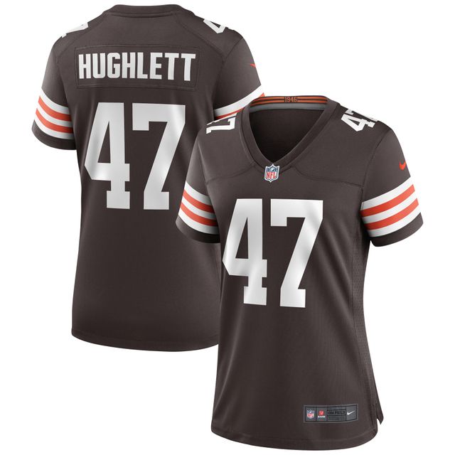 Maillot de match Nike Charley Hughlett marron des Cleveland Browns pour femme