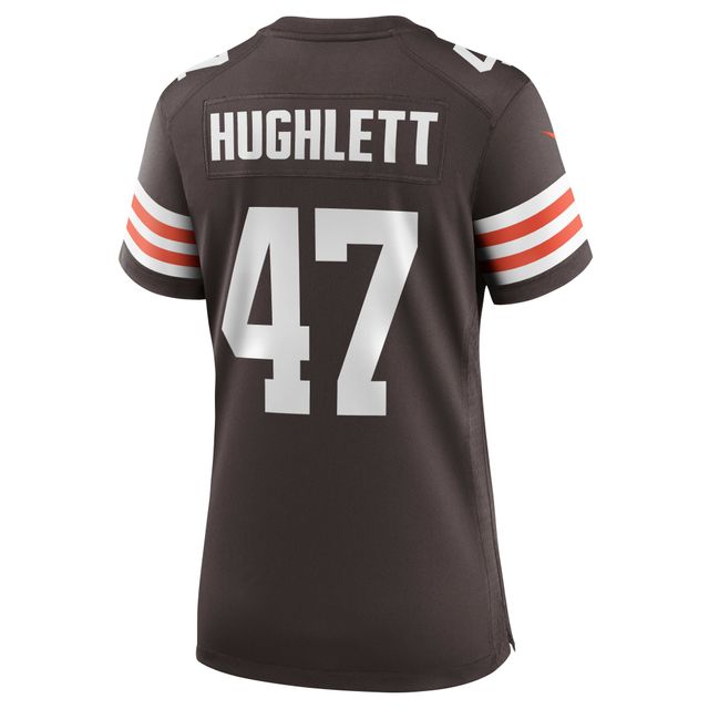 Maillot de match Nike Charley Hughlett marron des Cleveland Browns pour femme