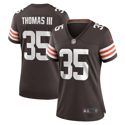 Women's Nike Charlie Thomas  Brown Cleveland Browns Team Game Jersey