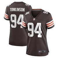 Maillot Nike Dalvin Tomlinson pour femme, joueur de match des Cleveland Browns, marron