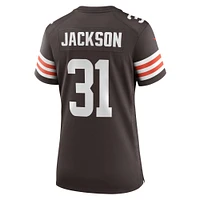 Maillot de match Nike Deon Jackson marron pour femme des Cleveland Browns