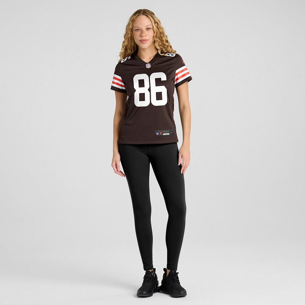 Maillot de match Nike Devin Asiasi pour femmes, marron, Cleveland Browns