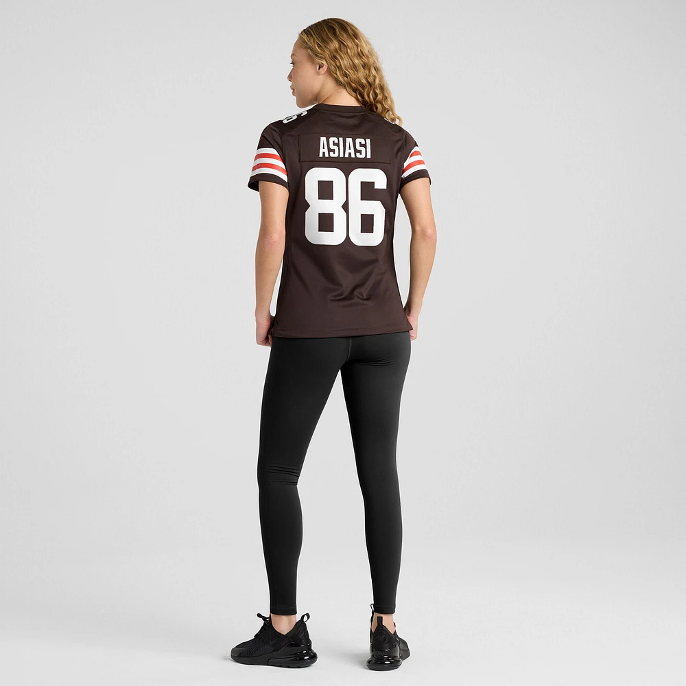 Maillot de match Nike Devin Asiasi pour femmes, marron, Cleveland Browns