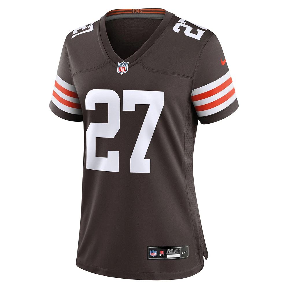 Maillot de match Nike D'Onta Foreman Brown des Cleveland Browns pour femme