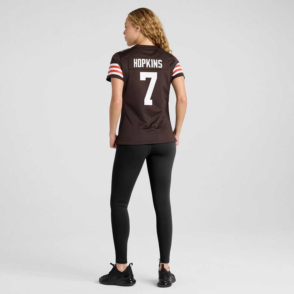 Women's Nike Dustin Hopkins  Brown Cleveland Browns Team Game Jersey