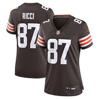 Maillot de match Nike Giovanni Ricci pour femmes, marron, Cleveland Browns