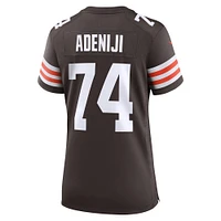 Maillot de match Nike Hakeem Adeniji pour femmes, marron, Cleveland Browns