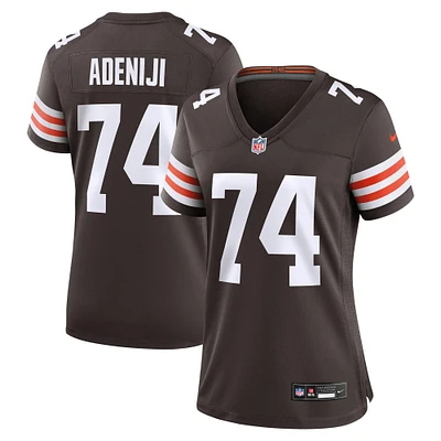 Maillot de match Nike Hakeem Adeniji pour femmes, marron, Cleveland Browns