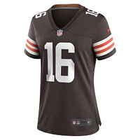 Maillot Nike Jaelon Darden marron pour femme des Cleveland Browns Team Game