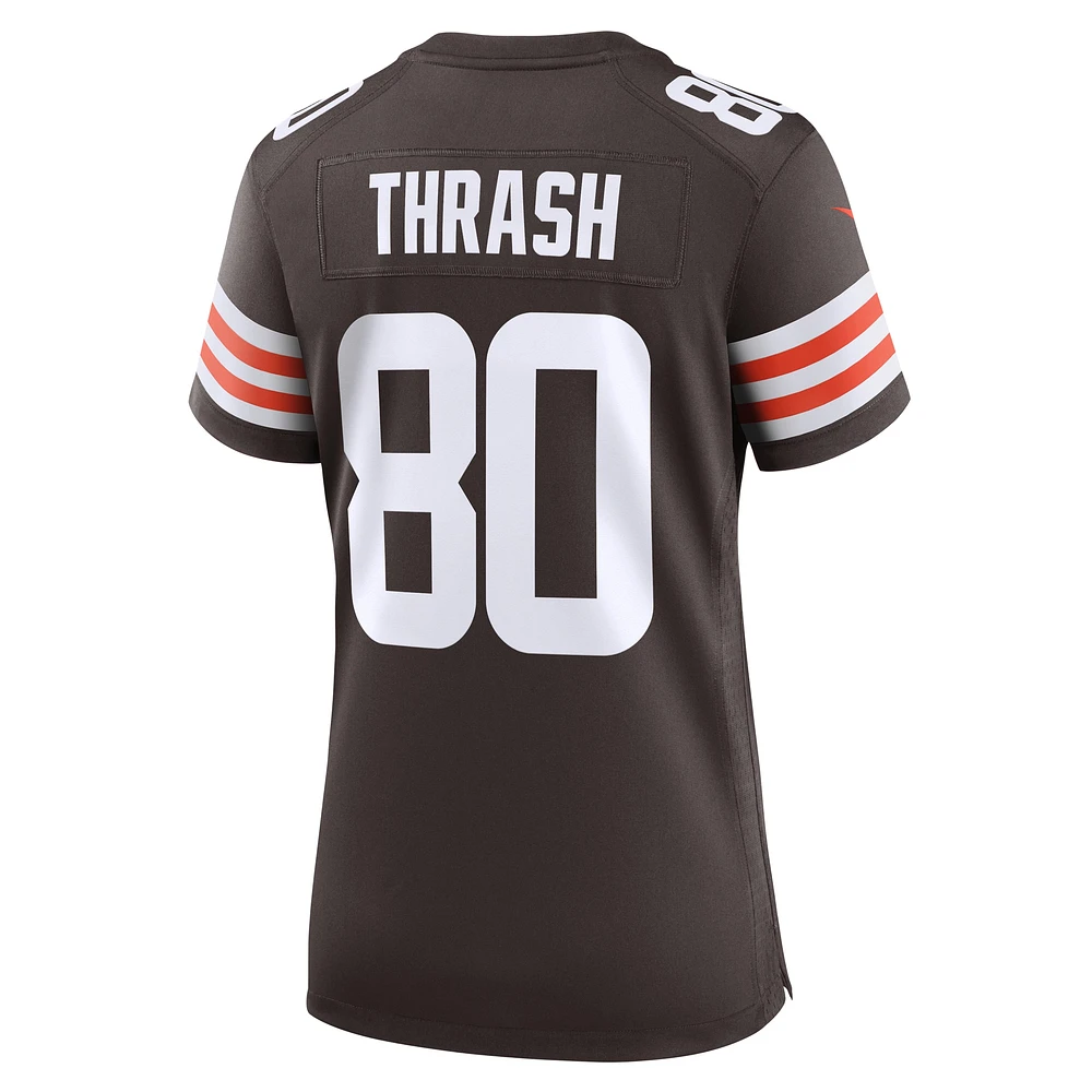 Maillot de match Nike Jamari Thrash Brown pour femme des Cleveland Browns