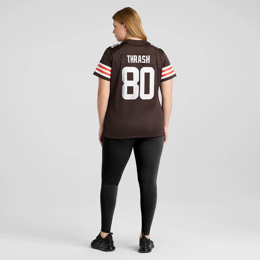 Maillot de match Nike Jamari Thrash Brown pour femme des Cleveland Browns