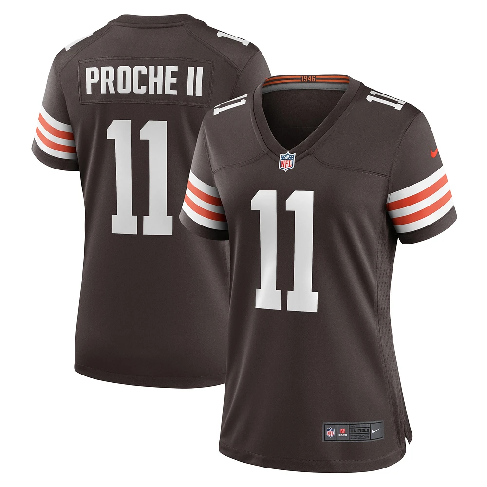 Maillot de match Nike James Proche II pour femmes, marron, Cleveland Browns